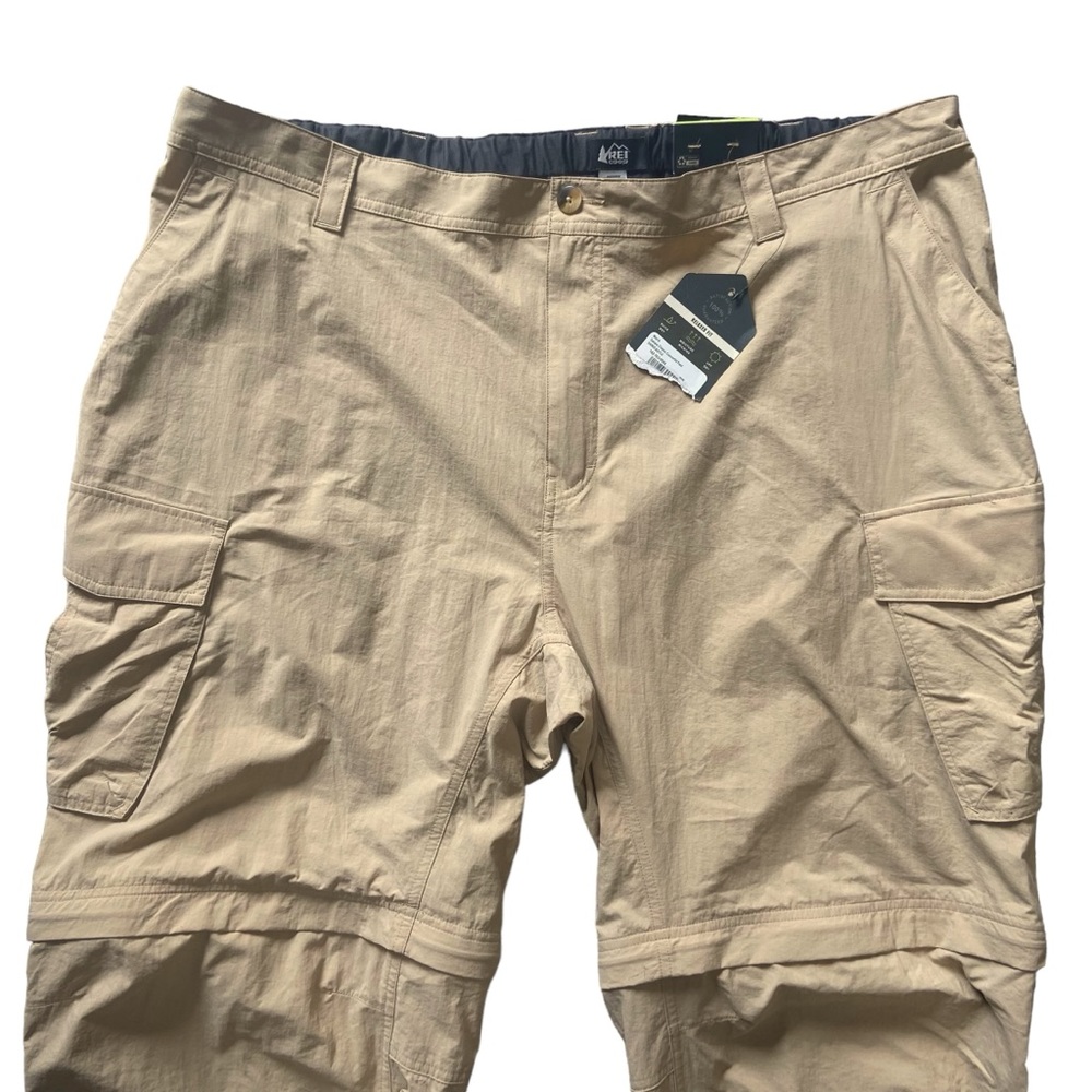 NWT REI Pants Sahara Clasaic Convertible Hybrid Shorts Sandcastle Tan 3XL - Picture 3 of 15